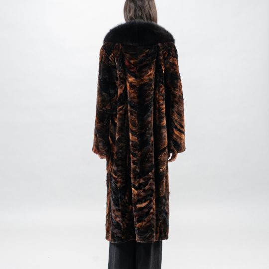 Golden Raccoon Fur Coat