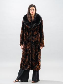 Golden Raccoon Fur Coat