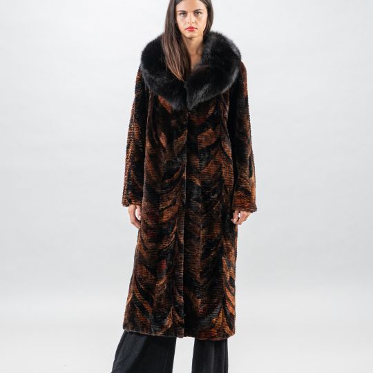 Golden Raccoon Fur Coat