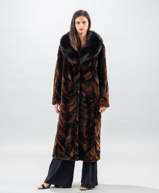 Golden Raccoon Fur Coat