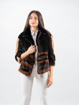 Golden Raccoon Fur Coat