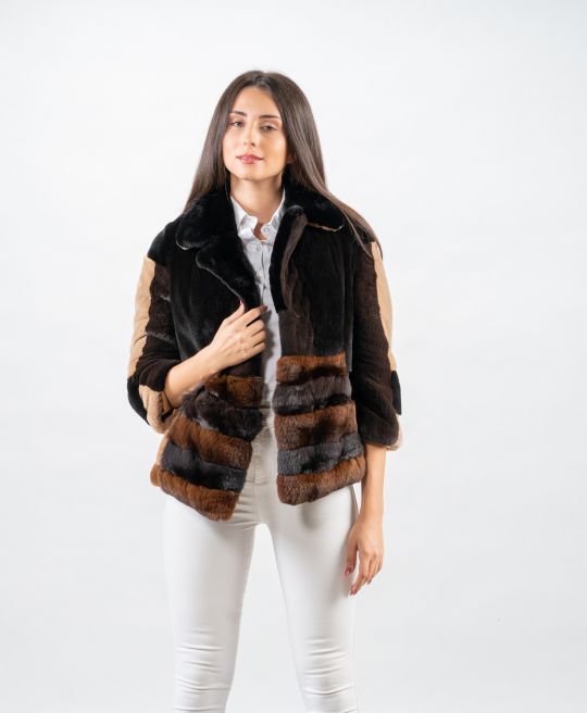 Golden Raccoon Fur Coat