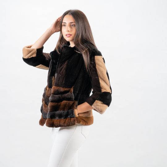 Golden Raccoon Fur Coat