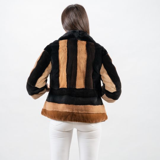 Golden Raccoon Fur Coat