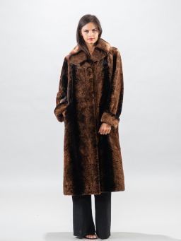 Golden Raccoon Fur Coat