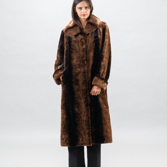 Golden Raccoon Fur Coat