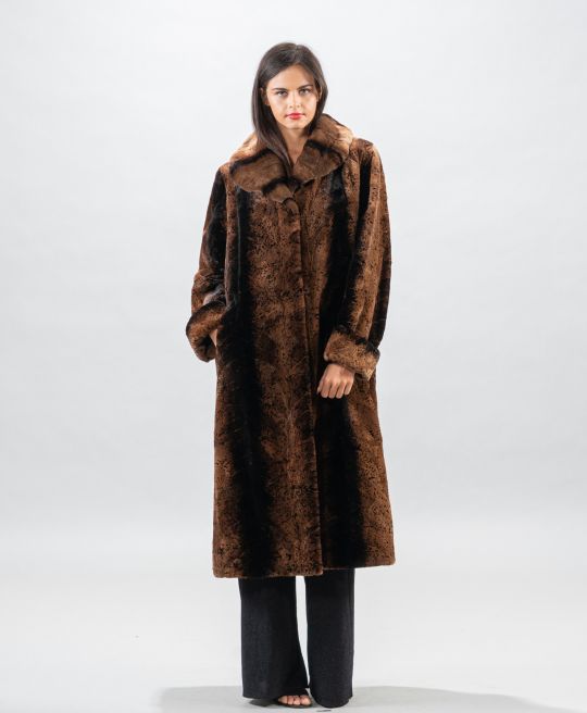 Golden Raccoon Fur Coat