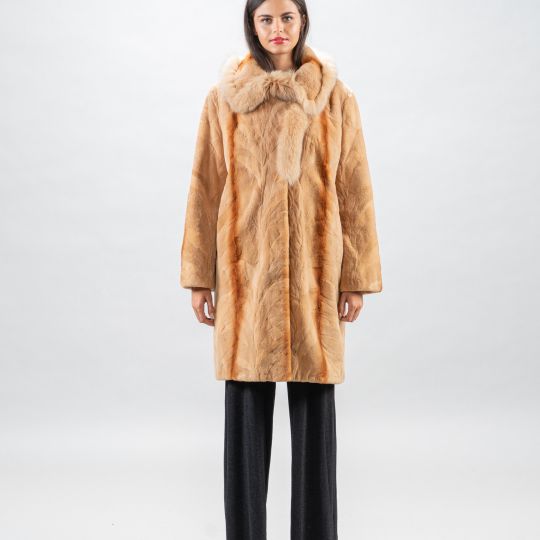 Golden Raccoon Fur Coat