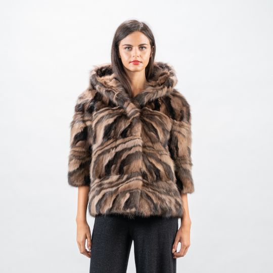 Golden Raccoon Fur Coat