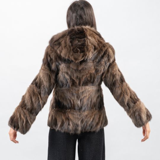 Golden Raccoon Fur Coat