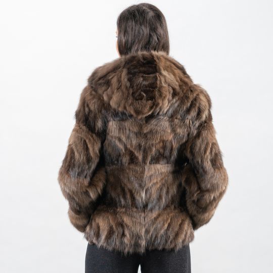 Golden Raccoon Fur Coat