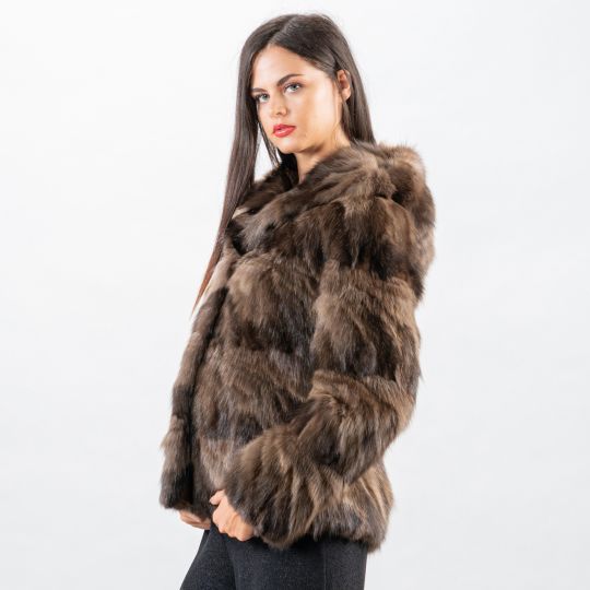 Golden Raccoon Fur Coat