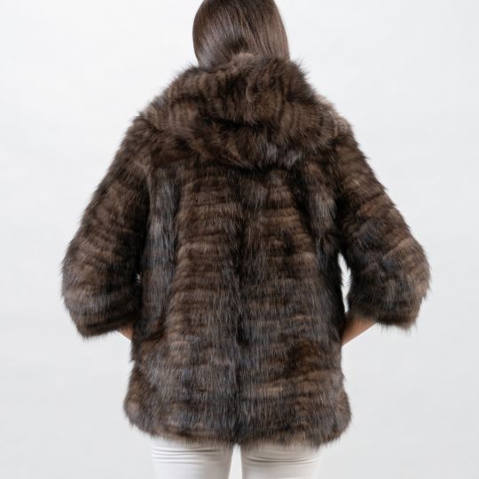 Golden Raccoon Fur Coat