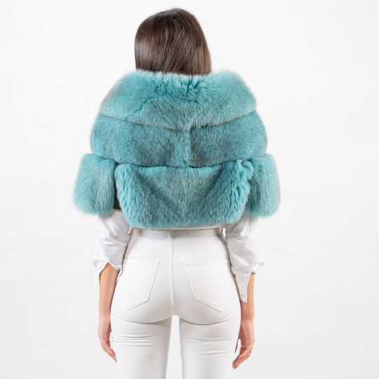 Special Turquoise Fox Fur Stole