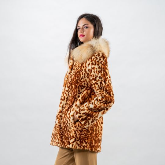 Leopard Mink Fur Jacket