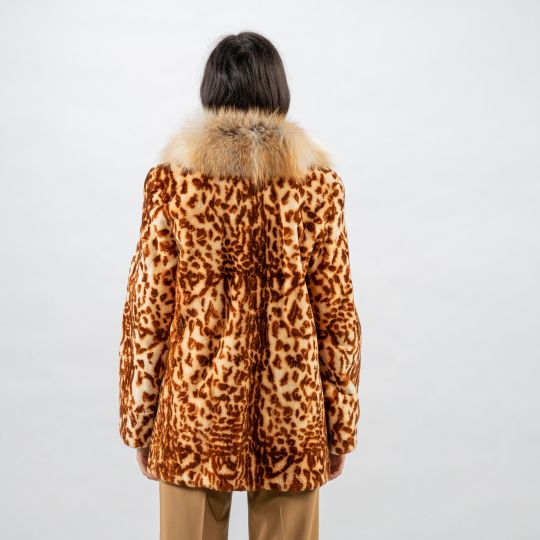 Leopard Mink Fur Jacket