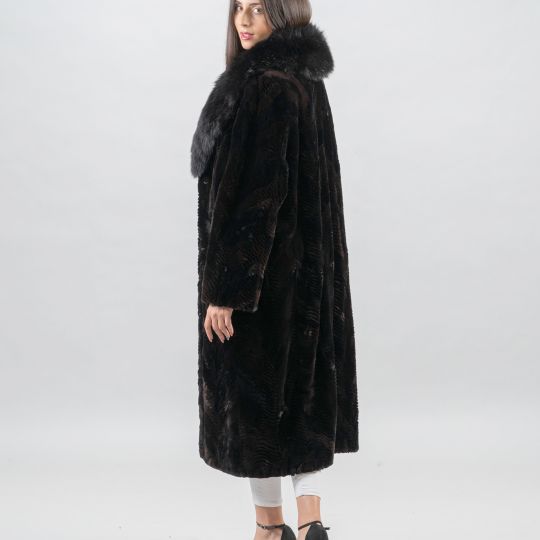 Black Sheared Mink Fur Coat