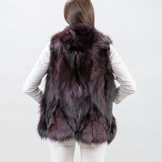 Purple Fox Fur Vest