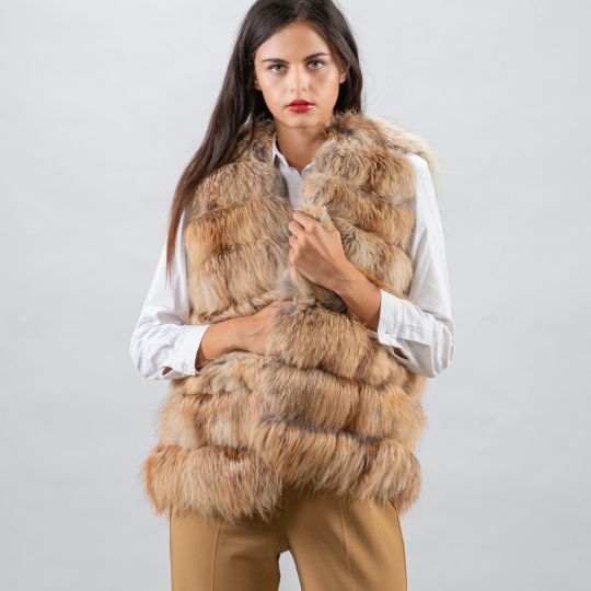 Golden Iceland Fox Fur Vest