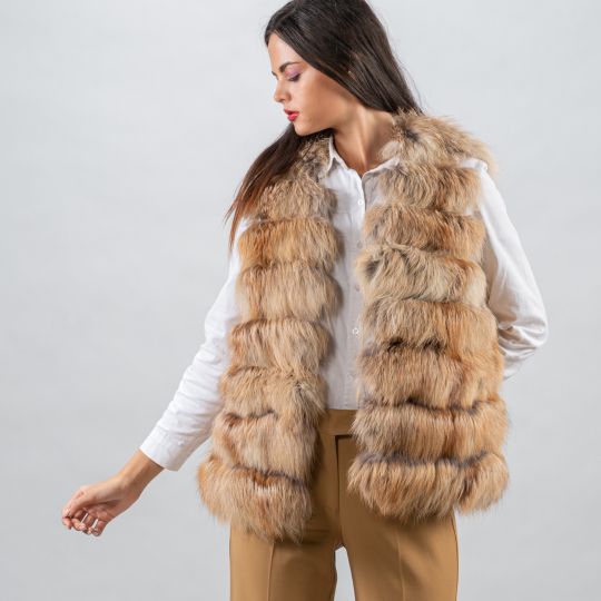 Golden Iceland Fox Fur Vest