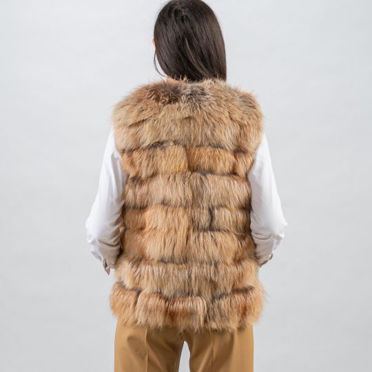 Golden Iceland Fox Fur Vest