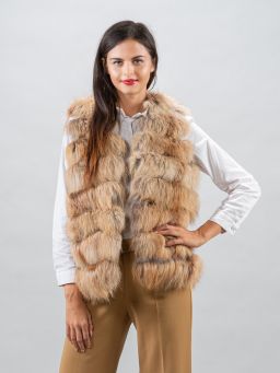 Golden Iceland Fox Fur Vest