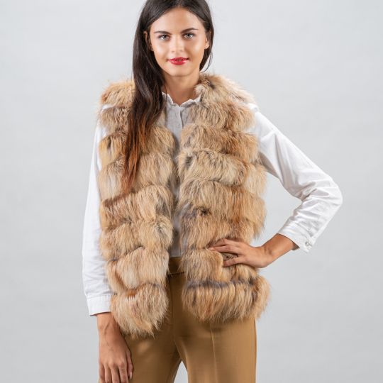 Golden Iceland Fox Fur Vest