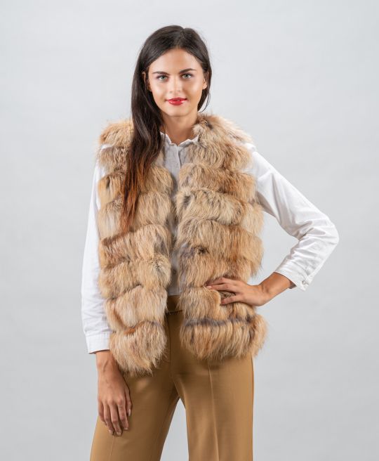 Golden Iceland Fox Fur Vest