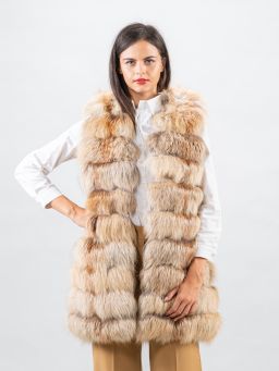 Golden Iceland Fox Fur Vest