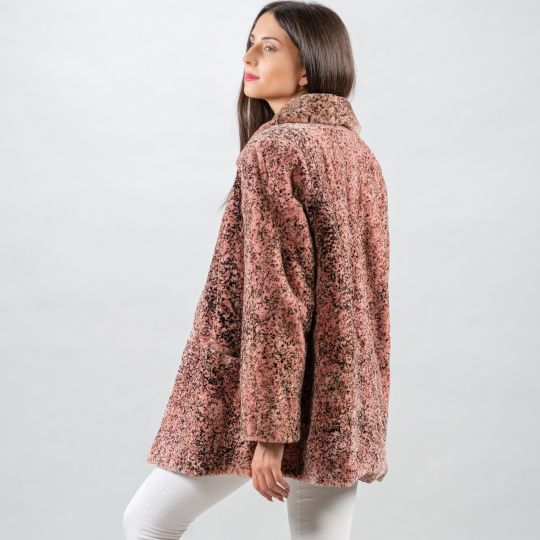 Pink Velvet Mink Fur Jacket