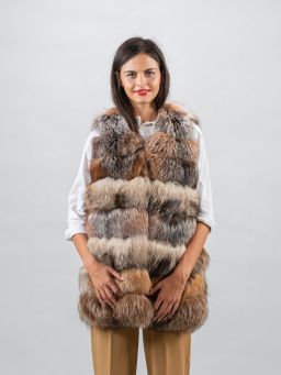 Golden Cross Fox Fur Vest