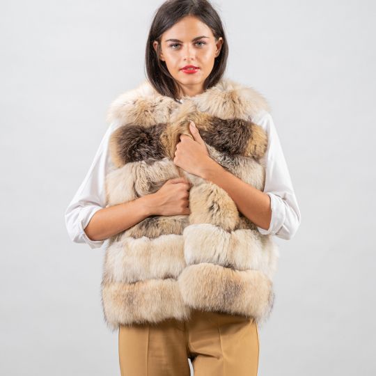 Special Fawn Light Fox Fur Vest