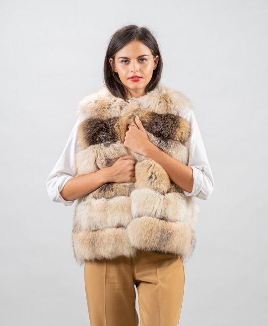 Special Fawn Light Fox Fur Vest