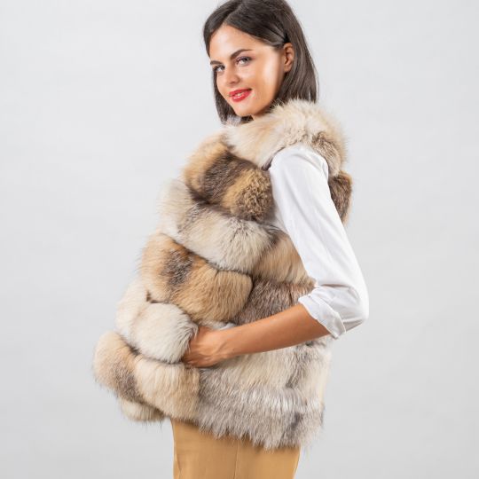 Special Fawn Light Fox Fur Vest