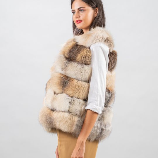 Special Fawn Light Fox Fur Vest