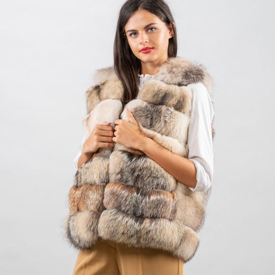 Special Fawn Light Fox Fur Vest