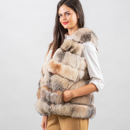 Special Fawn Light Fox Fur Vest