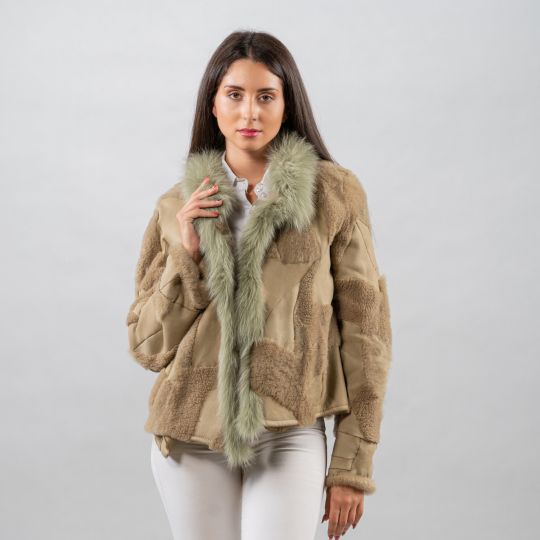 Khaki Sheepskin Jacket