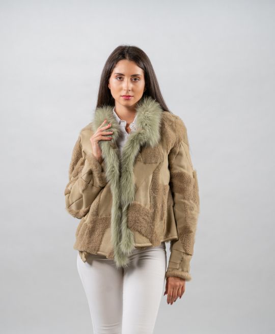 Khaki Sheepskin Jacket