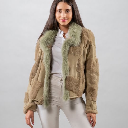 Khaki Sheepskin Jacket