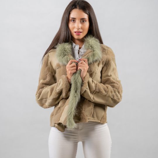 Khaki Sheepskin Jacket