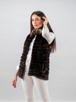 Dark Brown Mink Fur Vest