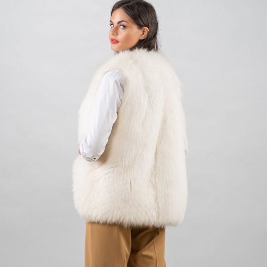 Bridal Fox Fur Vest