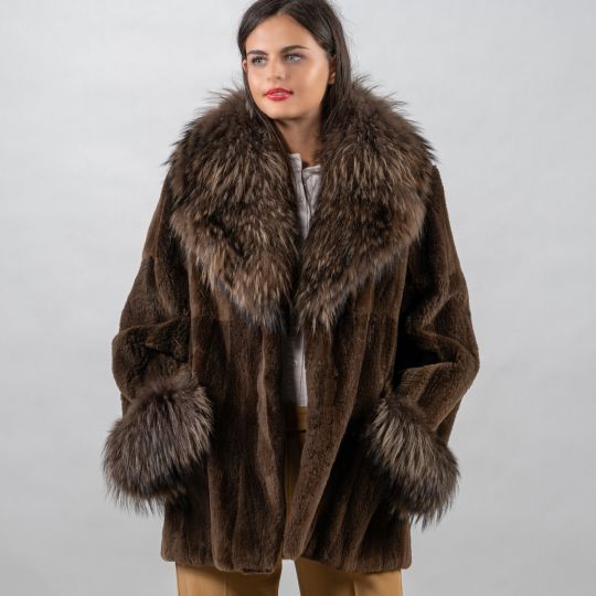 Brown Nutria Fur Jacket