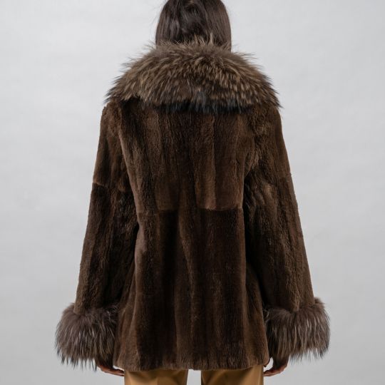 Brown Nutria Fur Jacket