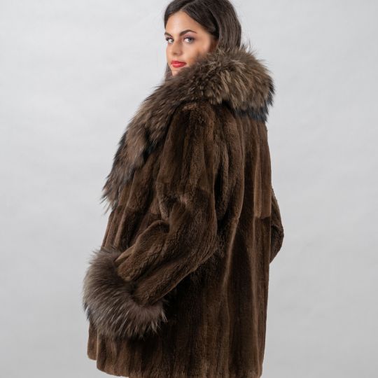 Brown Nutria Fur Jacket