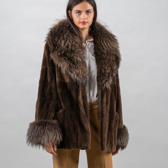 Brown Nutria Fur Jacket