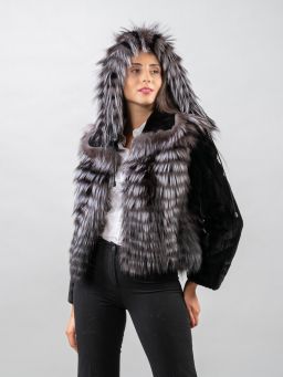 Hooded Arzante Fox Fur Jacket