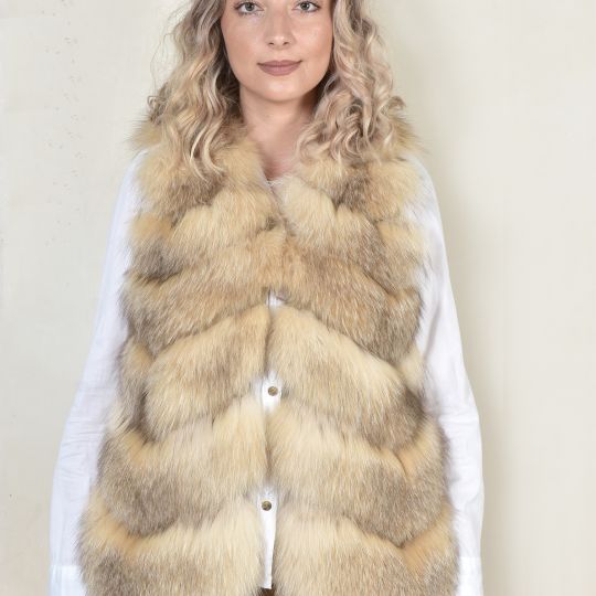 Light Pink Fox Fur Vest