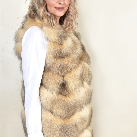 Light Pink Fox Fur Vest